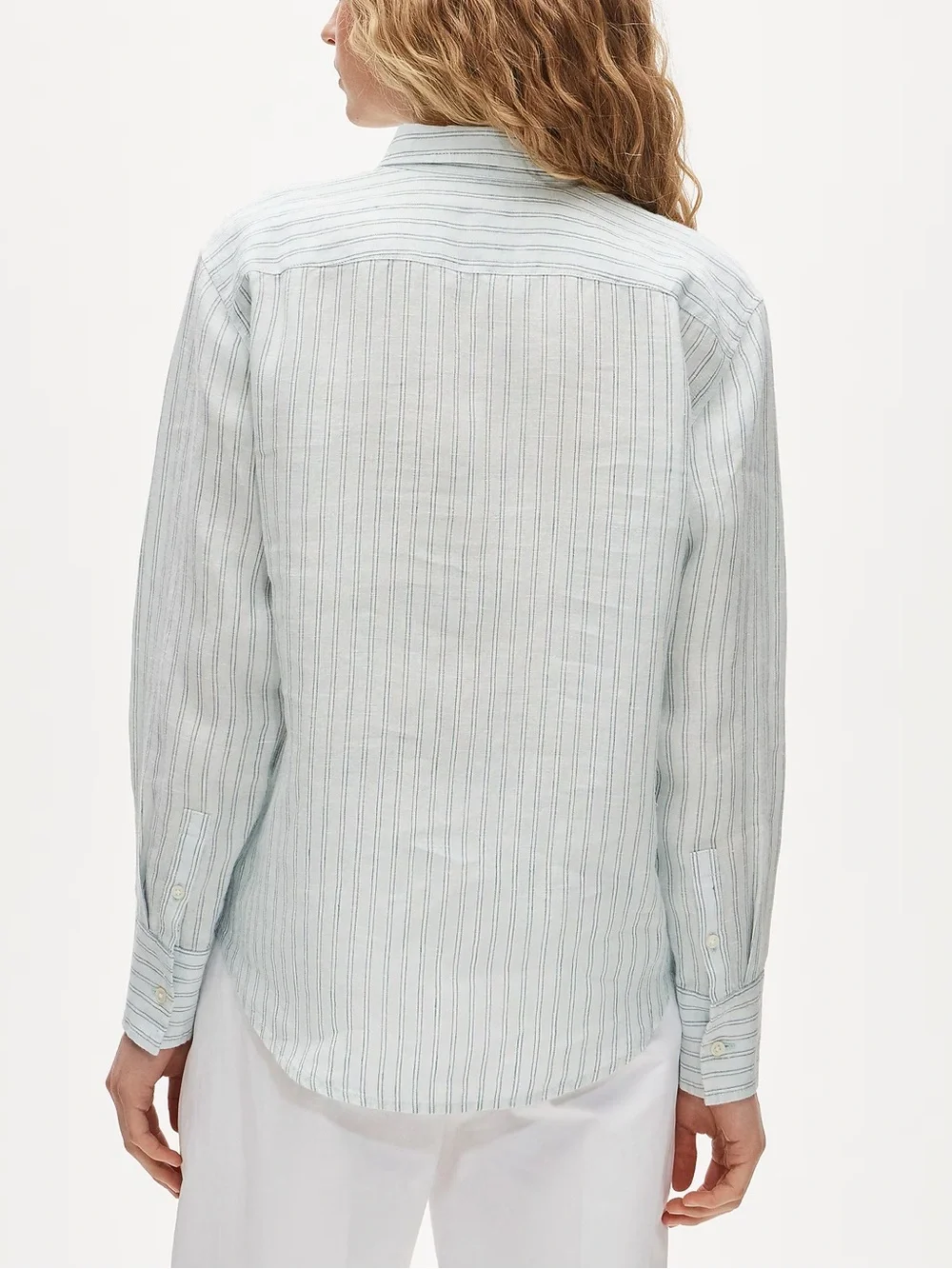 J Crew Garçon classic button-up shirt in striped linen
